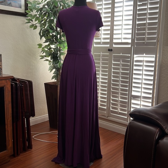 👗 EUC 👗 Rags & Couture Maxi Purple dress - Large - Polyester/Spandex - Picture 3 of 4